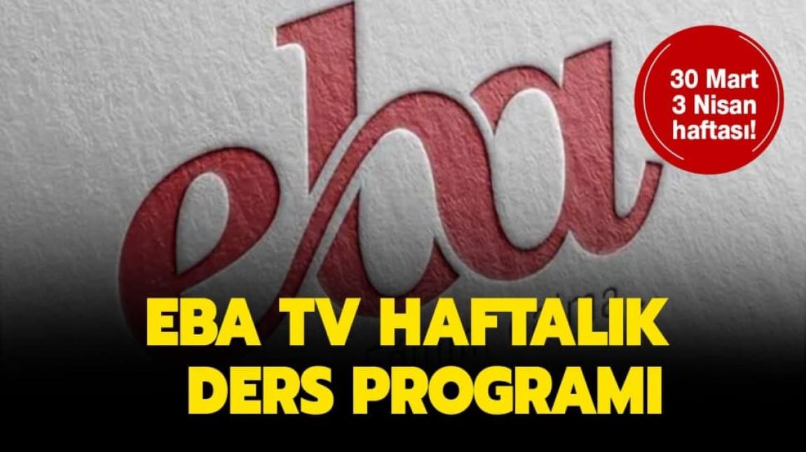 EBA TV Yeni Ders Programı Yayınlandı!