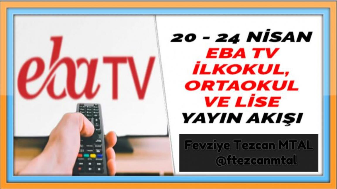 EBA TV Yeni Ders Programı Yayınlandı! (20-24 Nisan 2020)